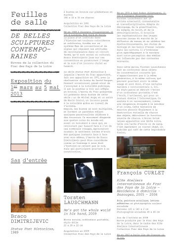 Textes sur les œuvres feuilles_sculptures.pdf - Frac des Pays de la ...