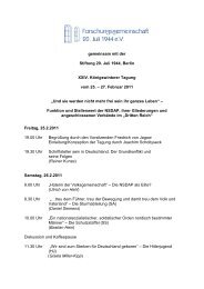 Programm XIV. Köwi-tagung - Forschungsgemeinschaft 20. Juli
