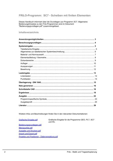 Scheiben mit Finiten Elementen SC7 - Frilo