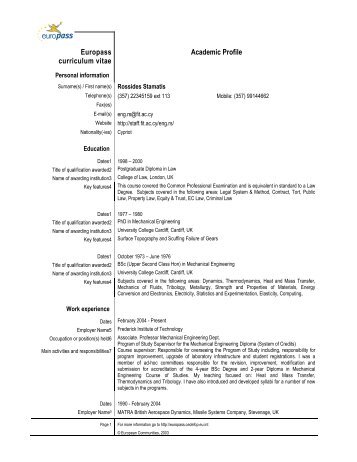 Full CV - Frederick University