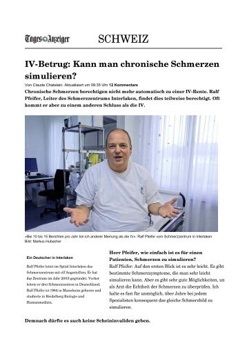 Kann man chronische Schmerzen simulieren? - Fibromyalgie ...