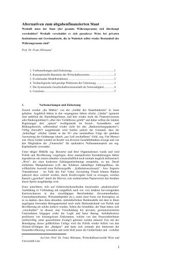 Artikel als PDF-Datei - Franz Hörmann