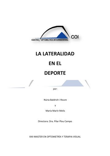 La lateralidad en el deporte.pdf - Fundación Visión COI