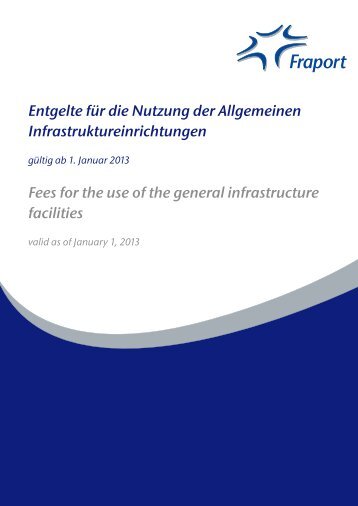 Entgelte für die Nutzung der Allgemeinen ... - Frankfurt Airport