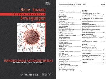 Forschungsjournal Neue Soziale Bewegungen