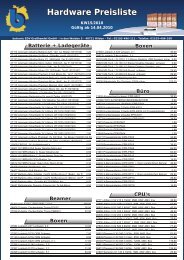 Hardware Preisliste - Betronic EDV Großhandel GmbH