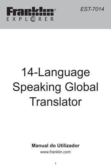 14-Language Speaking Global Translator - Franklin Electronic ...