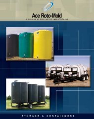 Ace Roto-Mold liquid storage tanks