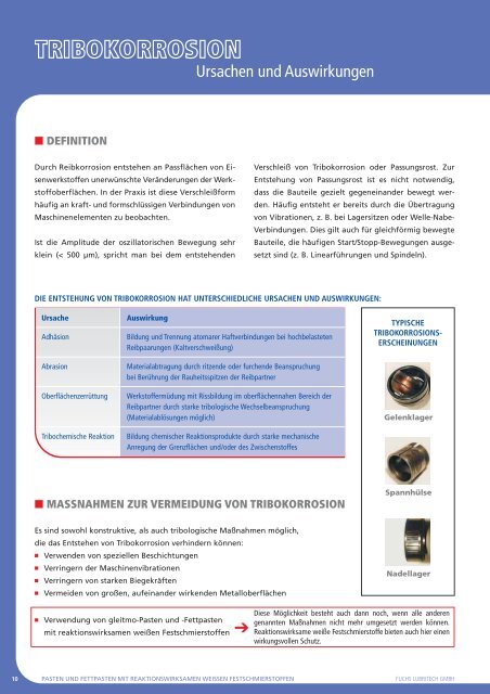 PASTEN UND FETTPASTEN - FUCHS LUBRITECH GmbH