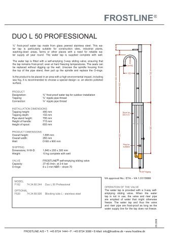 DUO L 50 PROFESSIONAL - Frostline