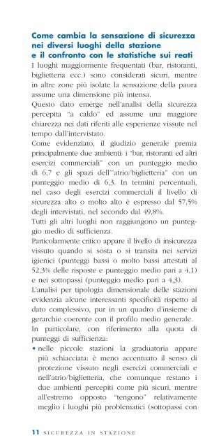 Stazioni italiane, clienti e percezione della sicurezza - Trenitalia