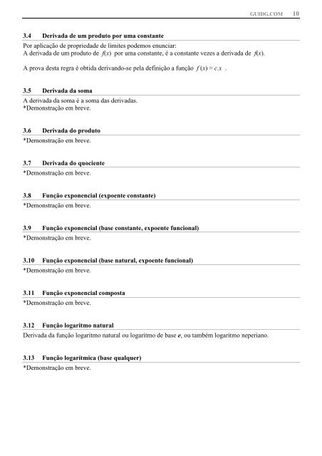  2/1/2013 – CDI-I: Tabela geral de Derivadas 