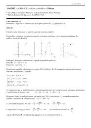 19/6/2012 – ALGA-1: Exercícios resolvidos – Cônicas 