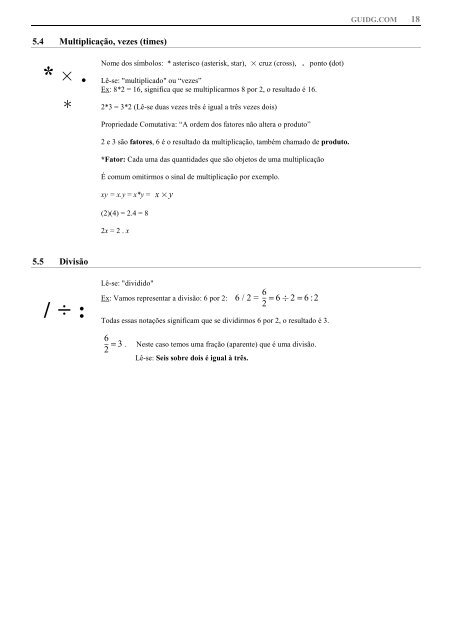 26/8/2012 – Notação matemática, símbolos matemáticos.