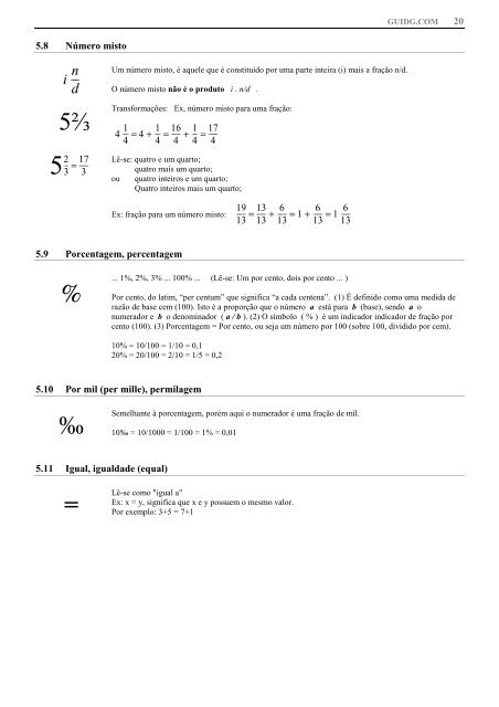 26/8/2012 – Notação matemática, símbolos matemáticos.