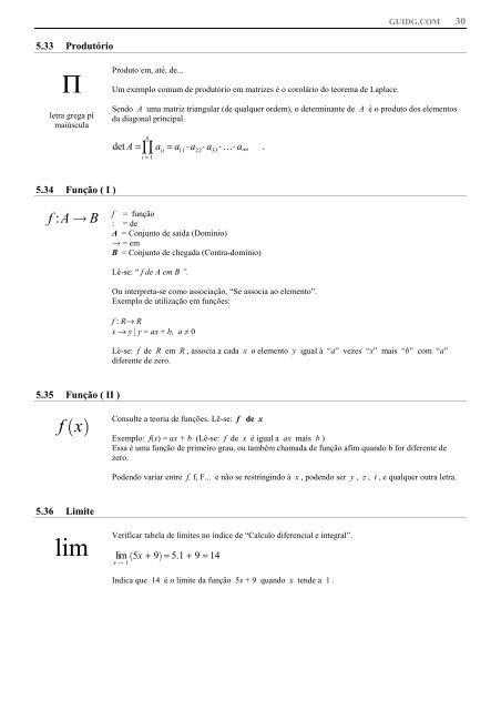 26/8/2012 – Notação matemática, símbolos matemáticos.