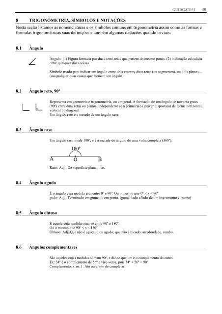 26/8/2012 – Notação matemática, símbolos matemáticos.