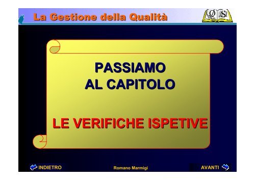 Il Manuale della Qualità ed il Controllo di Processo - C.R. ENEA ...