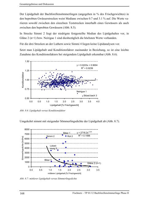 Bachforellensömmerlinge Phase II - Fischnetz