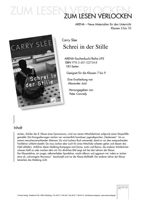 Schrei In Der Stille Buch Kapitel Zusammenfassung Slee_Schrei in der Stille.pdf