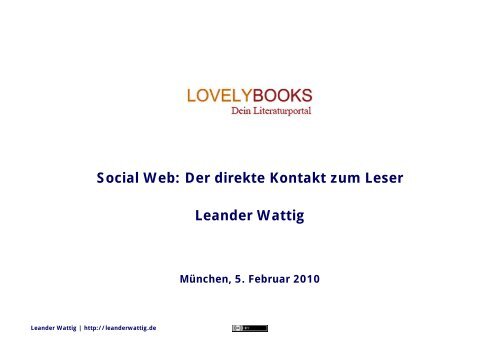 Social Web: Der direkte Kontakt zum Leser ... - Amazon Web Services