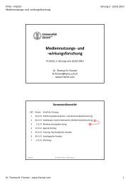 Mediennutzungs- und -wirkungsforschung - Thomas N. Friemel