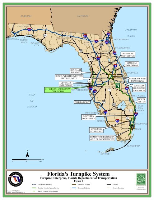 Florida Turnpike Map With Exits - World Time Zone Map