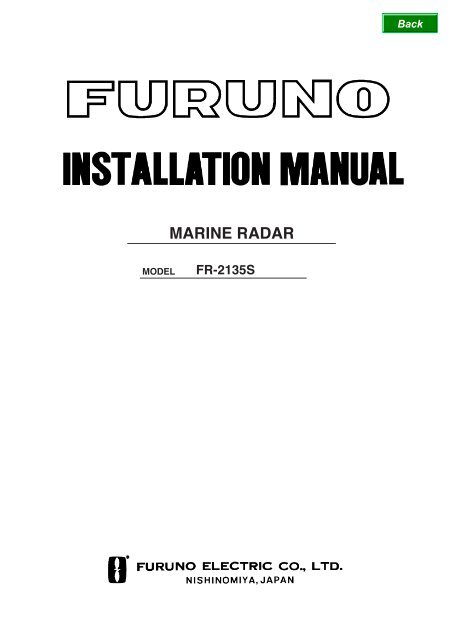 FR2135S Installation Manual (3044 KB) - Furuno USA