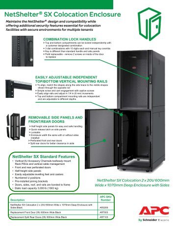 NetShelter® SX Colocation Enclosure - Fusion Power System