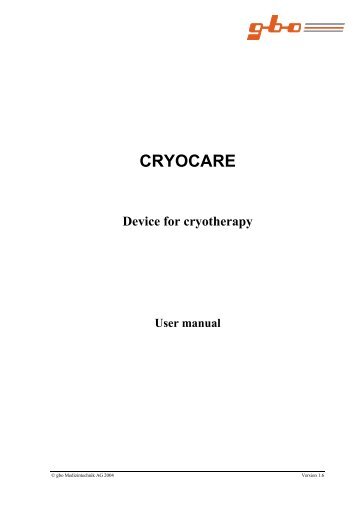 CRYOCARE - Gbo Medizintechnik