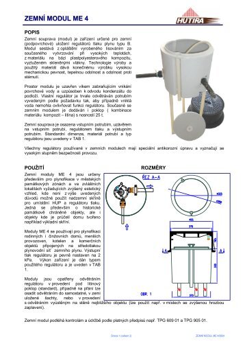 ZEMNÍ MODUL ME 4 - GAS-HUTIRA SKUTEČ sro