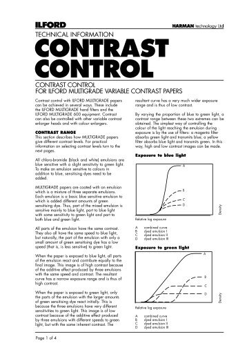 CONTRAST CONTROL - the ILFORD PHOTO Website