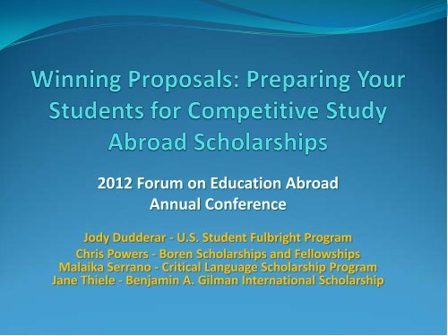 2012 Forum on Education Abroad Annual Conference