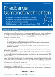 Ausgabe 01/2012 - Gemeinde Friedberg