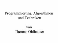 Programmierung, Algorithmen und Techniken von Thomas Ohlhauser