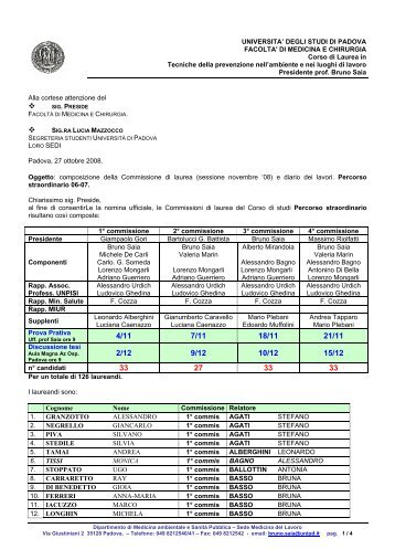 Comm laurea TDP PS nov 08 01 - Formazione e Sicurezza