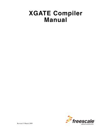 XGATE Compiler Manual - Freescale