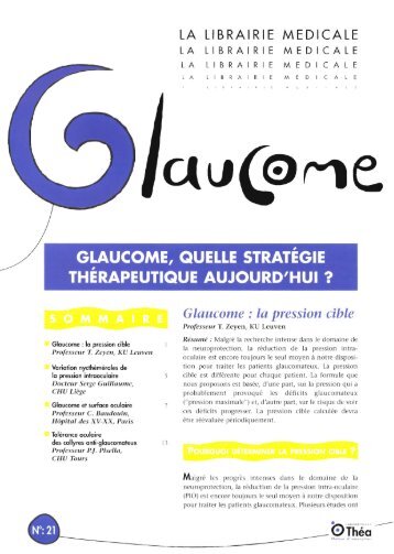 glaucome, quelle strategie therapeutique aujourd'hui? - Futurophta.fr