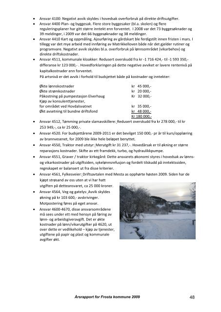Årsrapport 2009 - Frosta kommune - Domene