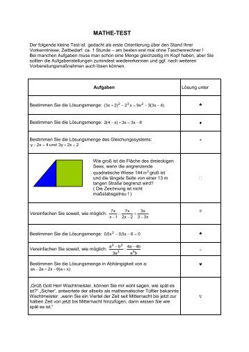 MATHE-TEST - FOS-Friedberg