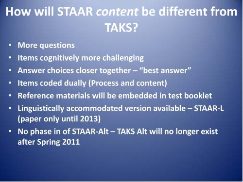 STAAR Assessment Program Overview - Frisco ISD