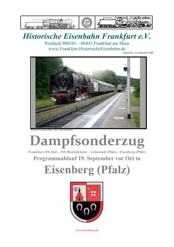 Dampfsonderzug - Historische Eisenbahn Frankfurt