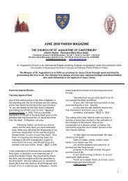 JUNE 2009 PARISH MAGAZINE - Society of Archbishop Justus