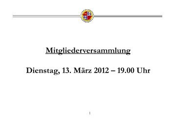 Präsentation Mitgliederversammlung KHK GESAMT 2012 ...