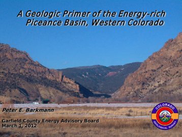 Geology of the Piceance Basin - Garfield County, Colorado