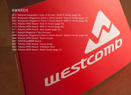 WESTCOMB 2013 FALL COLLECTION - Gary Plante Enterprises Ltd.