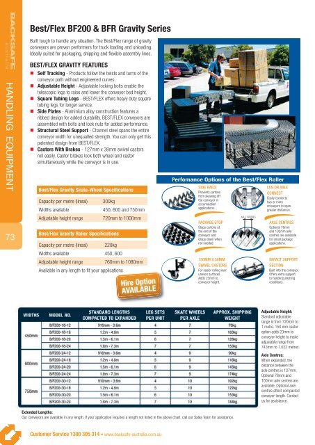 Backsafe Australia - HANDLING EQUIPMENT