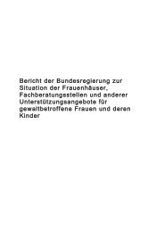 Bericht - Bundesministerium für Familie, Senioren, Frauen und Jugend