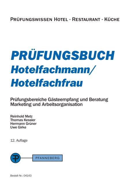 Prüfungsbuch Hotelfachmann/ Hotelfachfrau