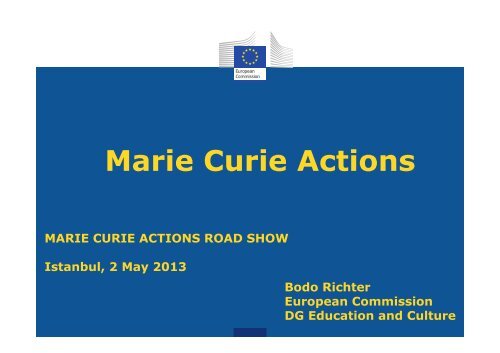 Objectives of the Marie Curie Actions